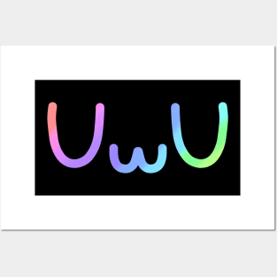 UwU Rainbow Gradient Posters and Art